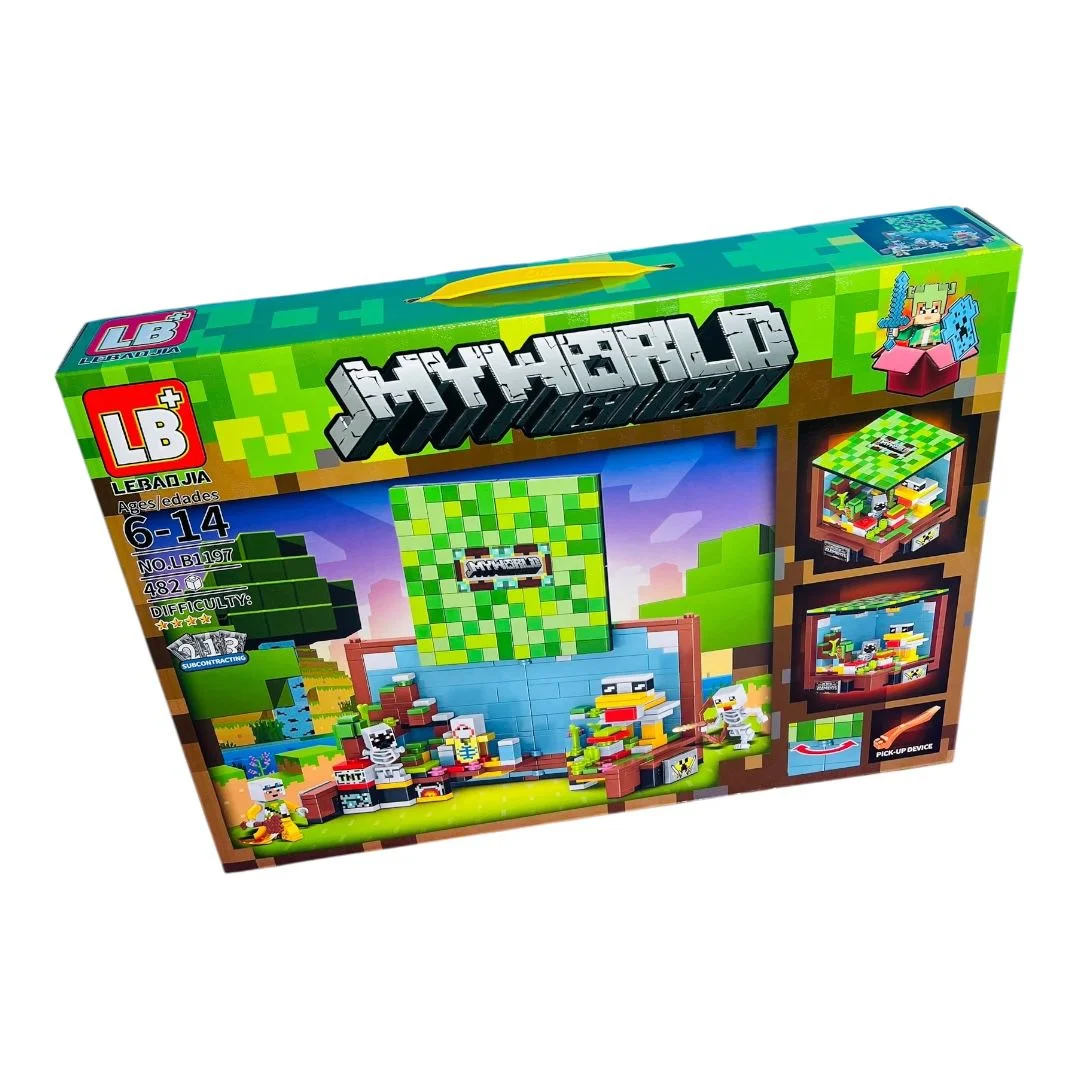 MINECRAFT CUBO LB1197 CAJA ARMABLE