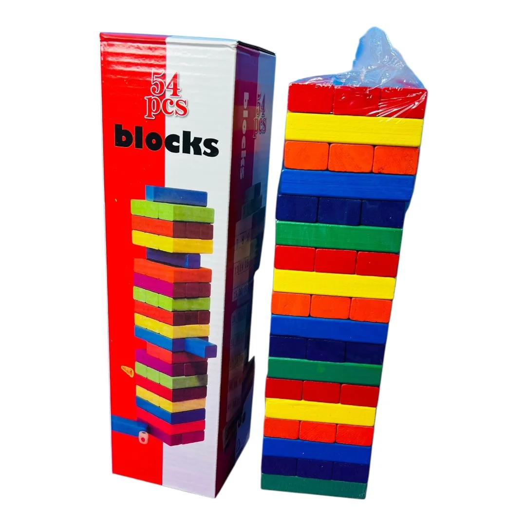 JENGA COLORES CAJA ROJA 29CMX8CM