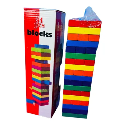 JENGA COLORES CAJA ROJA 29CMX8CM