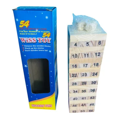JENGA MADERA PEQUEÑA CAJA AZUL 19CM X 5.5CM