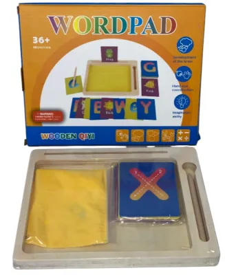CAJA JUEGO DIDACTICO TABLERO ARENA WORDPAD
