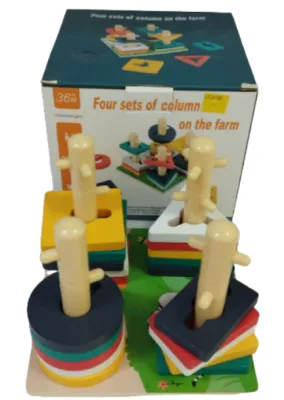 CAJA JUEGO DIDACTICO 4 COLUMNAS