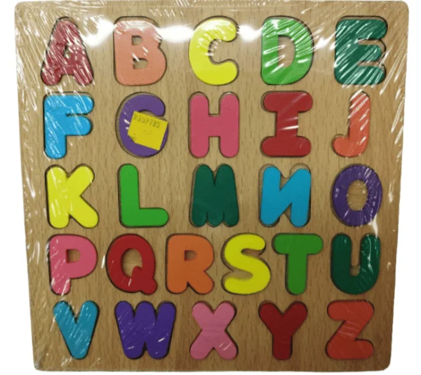 TABLA JUEGO DIDACTICO ABECEDARIO MADERA