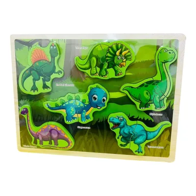 TABLA JUEGO DIDACTICO DINOSAURIOS MADERA