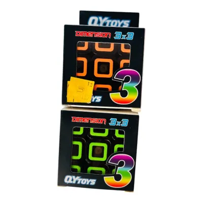 CAJA CUBO RUBIK 3X3 CUADRITOS QYTOYS