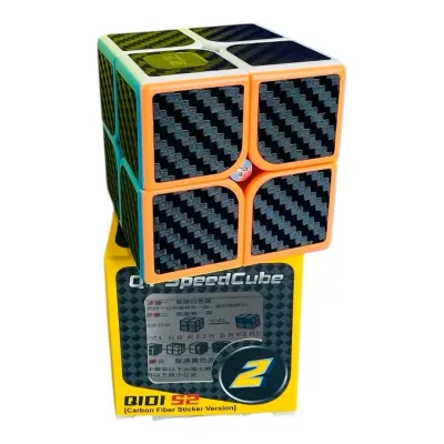 CAJA CUBO RUBIK 2X2 QYTOYS SPEEDCUBE CARBONO