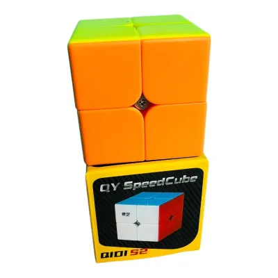 CAJA CUBO RUBIK 2X2 QYTOYS SPEEDCUBE NEON