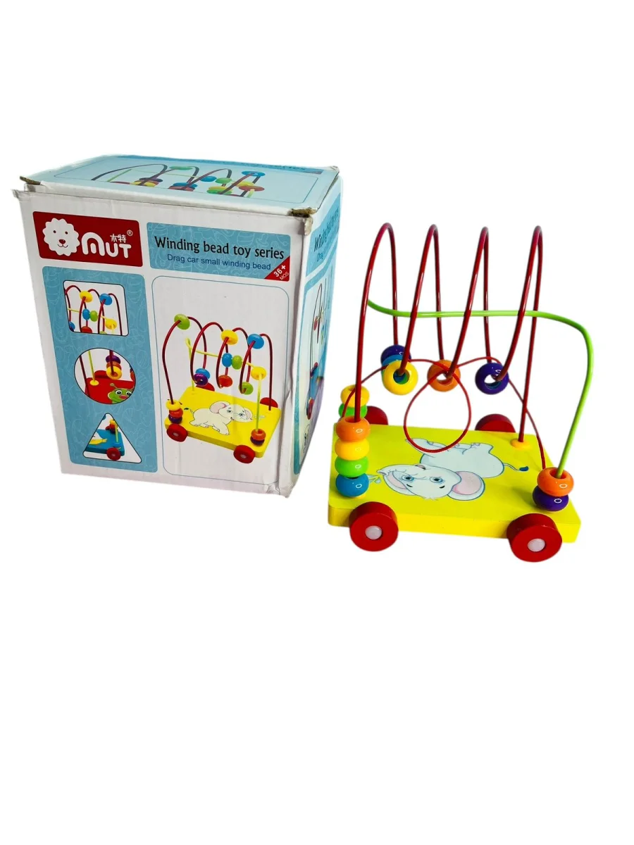 CAJA JUEGO DIDACTICO CARRO LABERINTO DE ALAMBRE