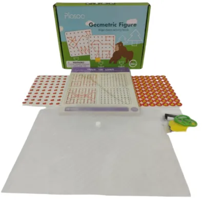 CAJA JUEGO DIDACTICO LIBRO DIDACTICO GECMETRIC FIGURE