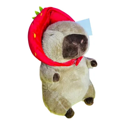 PELUCHE CAPIBARA 30CM BOLSO FRESA