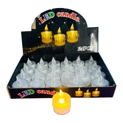 VELA NAVIDEÑA LED LUZ CALIDA 5CM ALTO X 4CM DIAMETRO