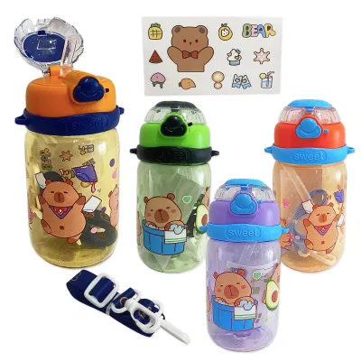 TERMO CAPIBARA CON STIKERS 600 ML