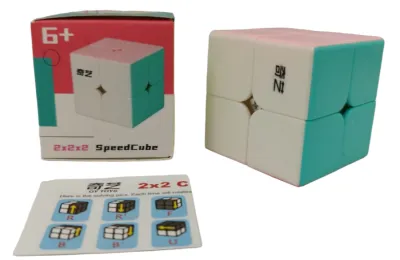 CAJA CUBO RUBIK 2X2 QYTOYS SPEEDCUBE COLORES PASTEL