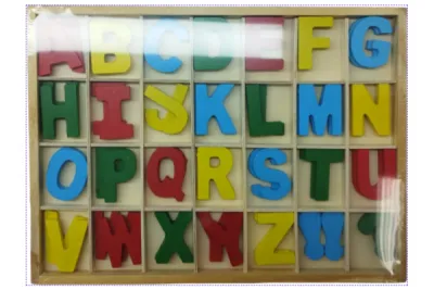 TABLA JUEGO DIDACTICO ABECEDARIO MAYUSCULA 2 POR LETRA MADERA