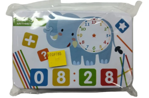 CAJA JUEGO DIDACTICO RELOJ MAGNETICO CAJA METALICA