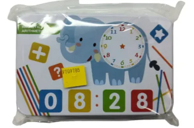 CAJA JUEGO DIDACTICO RELOJ MAGNETICO CAJA METALICA