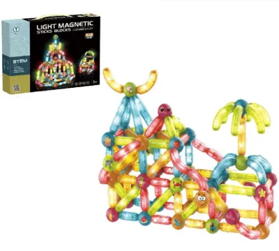 BLOQUES MAGNETICOS CON LUCES X102 PCS CAJA