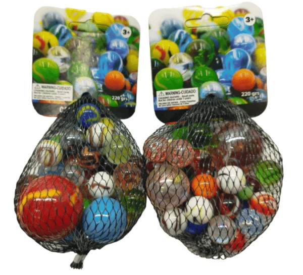 MALLA CANICAS LEGENDARIAS CON BOLONCHO Y SUPERBOLA X28 CANICAS
