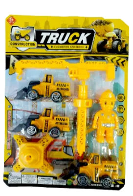 CARTON CARROS CONSTRUCCION PLUMA CON MUÑECO COLECCIÓN X3