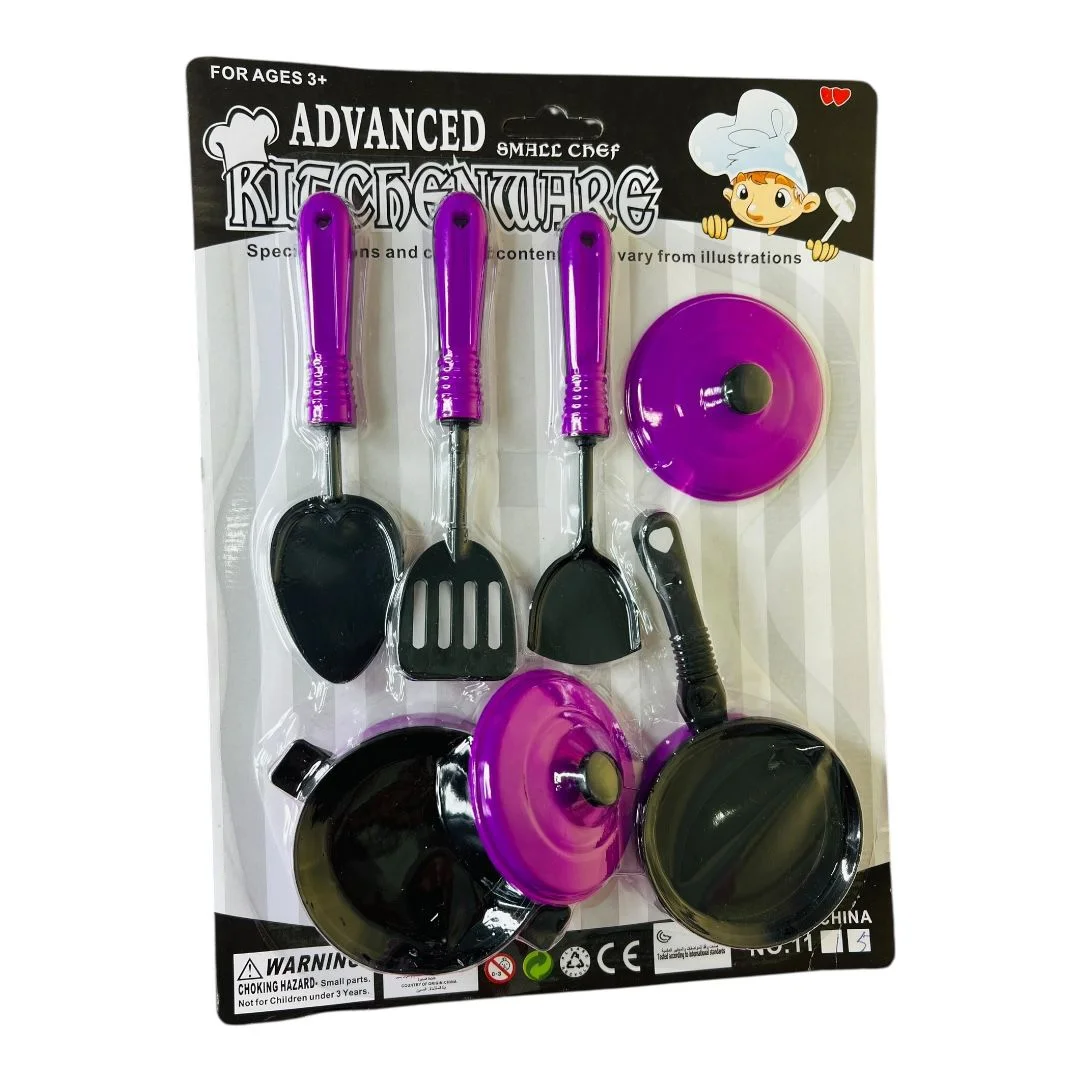 SET COCINA MORADO CARTON 21*28CM