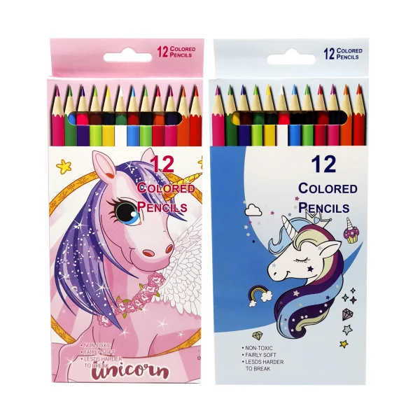 CAJA DE COLOR LARGO UNICORNIO X12 (PQTX12)