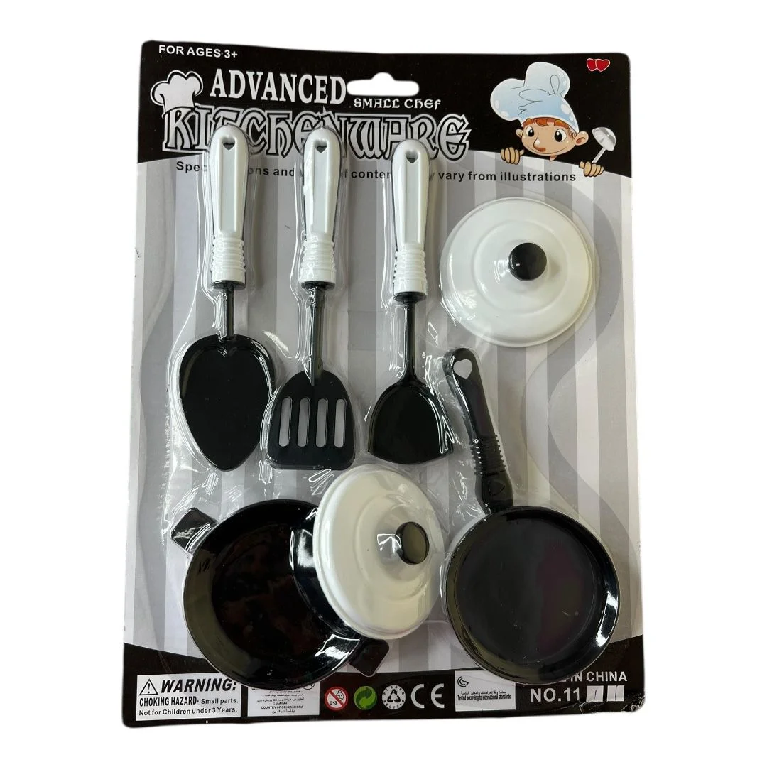 SET COCINA BLANCO Y NEGRO CARTON 21*28CM