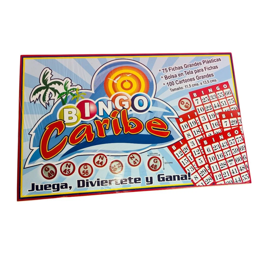 BINGO CARIBE 100 TABLAS FICHAS DE PLASTCIO