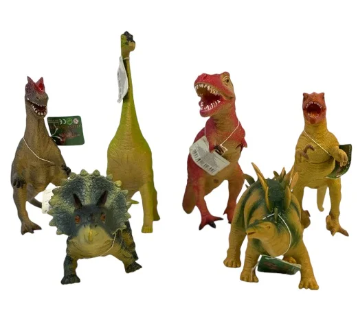 DINOSAURIO DE PLASTICO CHILLONES MEDIANO 6 MODELOS