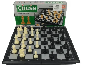 CAJA JUEGO DE MESA AJEDREZ VERDE PLASTICO