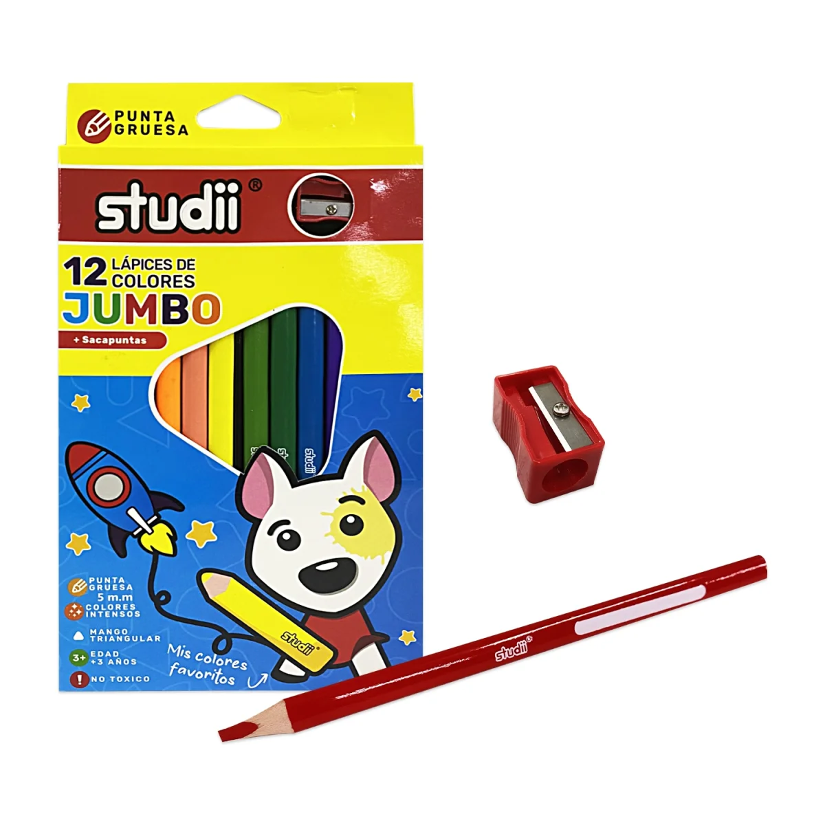 CAJA COLOR JUMBO X12 CON SACAPUNTA (CJX40)