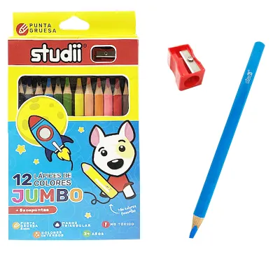 CAJA COLOR JUMBO X12 CON SACAPUNTA (CJX40)