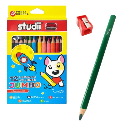 CAJA COLOR JUMBO X12 CON SACAPUNTA (CJX40)