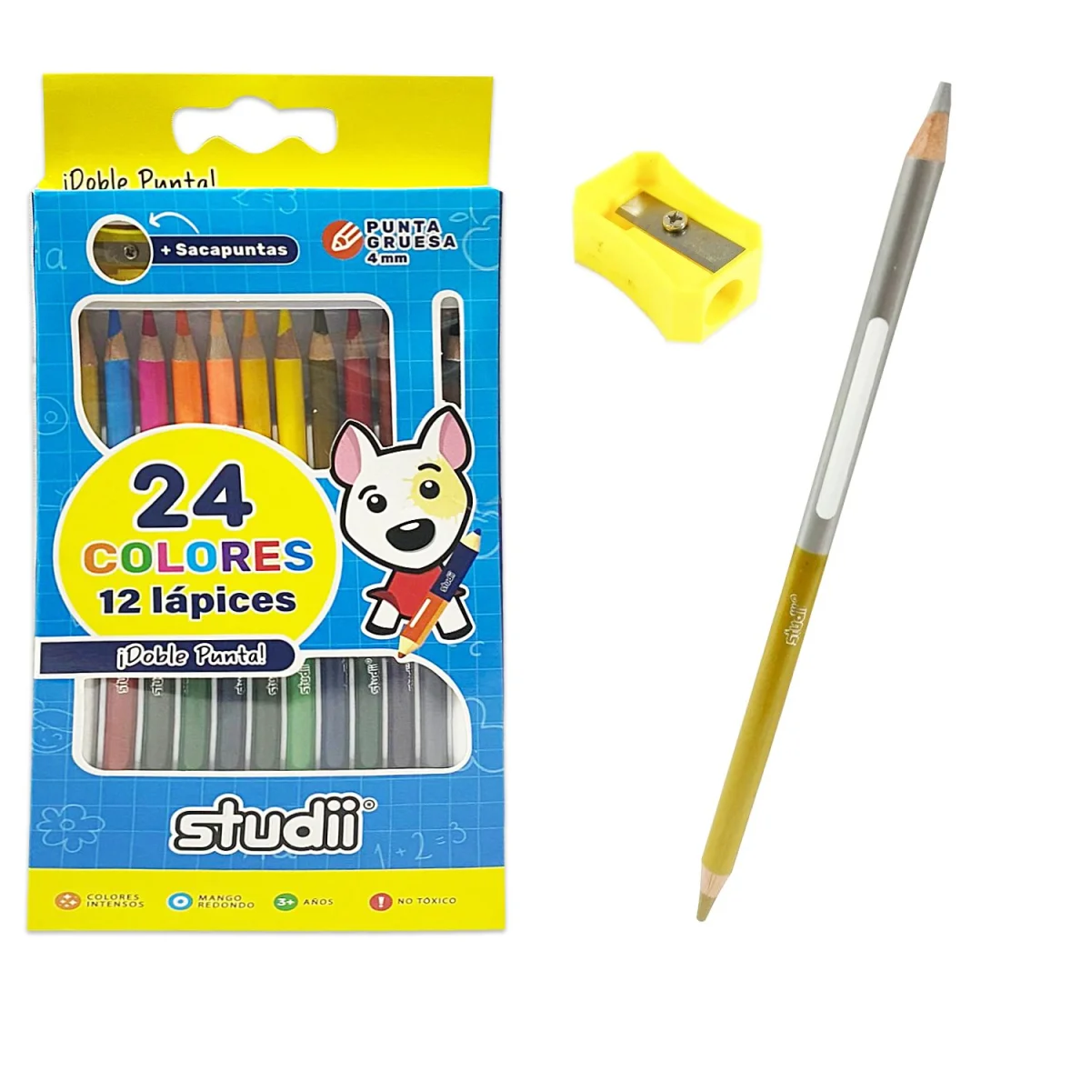 CAJA COLOR DOBLE PUNTA X12 (CJX12)