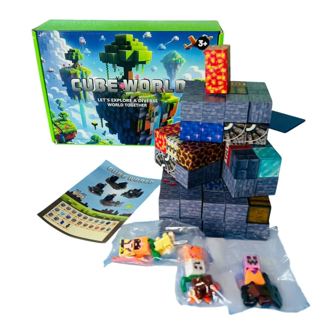 BLOQUES MAGNETICOS MINECRAFT X104PCS