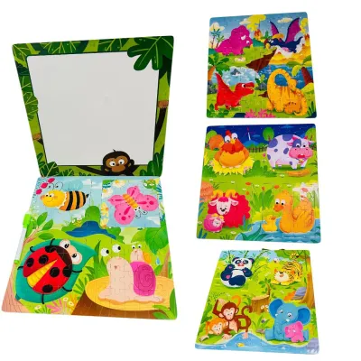 ROMPECABEZA Y TABLE BORRARBLE  4 MOTIVOS