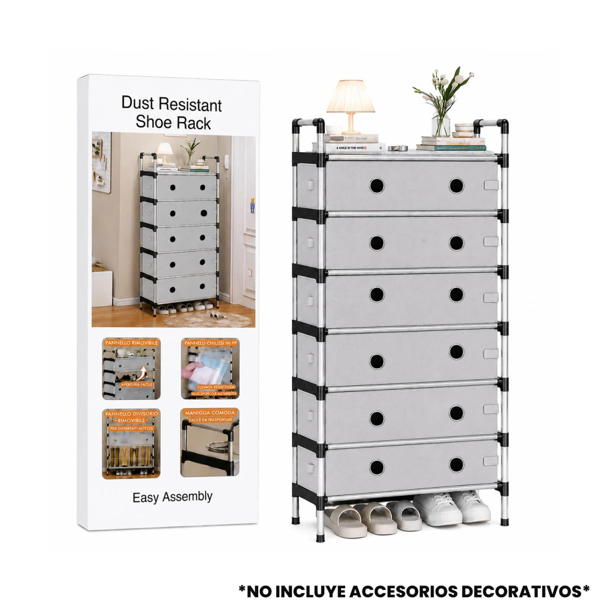 ORGANIZADOR MULTIUSOS METALICO 7 NIVELES 55*28*130CM