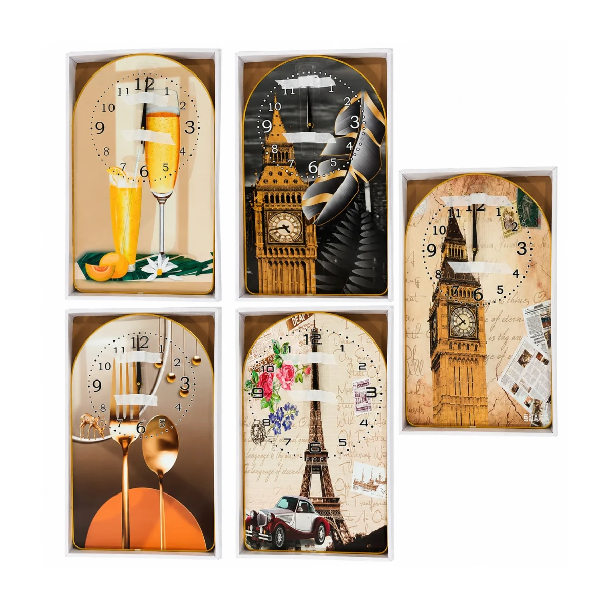 RELOJ DE PARED OVALADO MOTIVOS 50*30CM