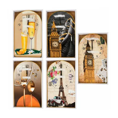 RELOJ DE PARED OVALADO MOTIVOS 50*30CM