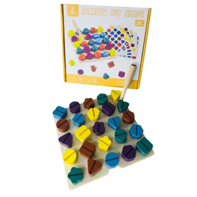 JUEGO DE SECUENCIA CON FIGURAS GEOMETRICAS ATORNILLABLES