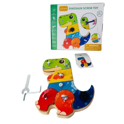 DINOSAURIO DE MADERA PARA ENSAMBLAR