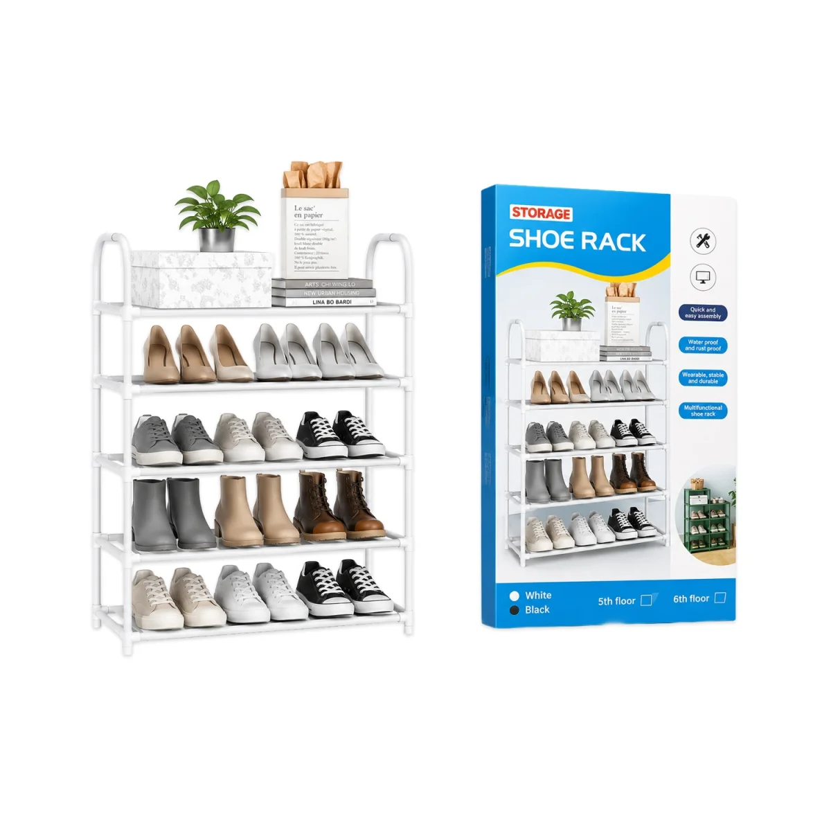 ORGANIZADOR PARA ZAPATOS METALICO 80*21*75CM