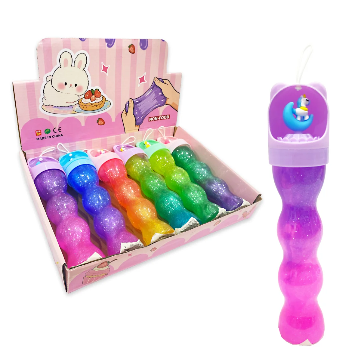 SLIME TUBO ESCARCHADO CON UNICORNIO (CJX6)