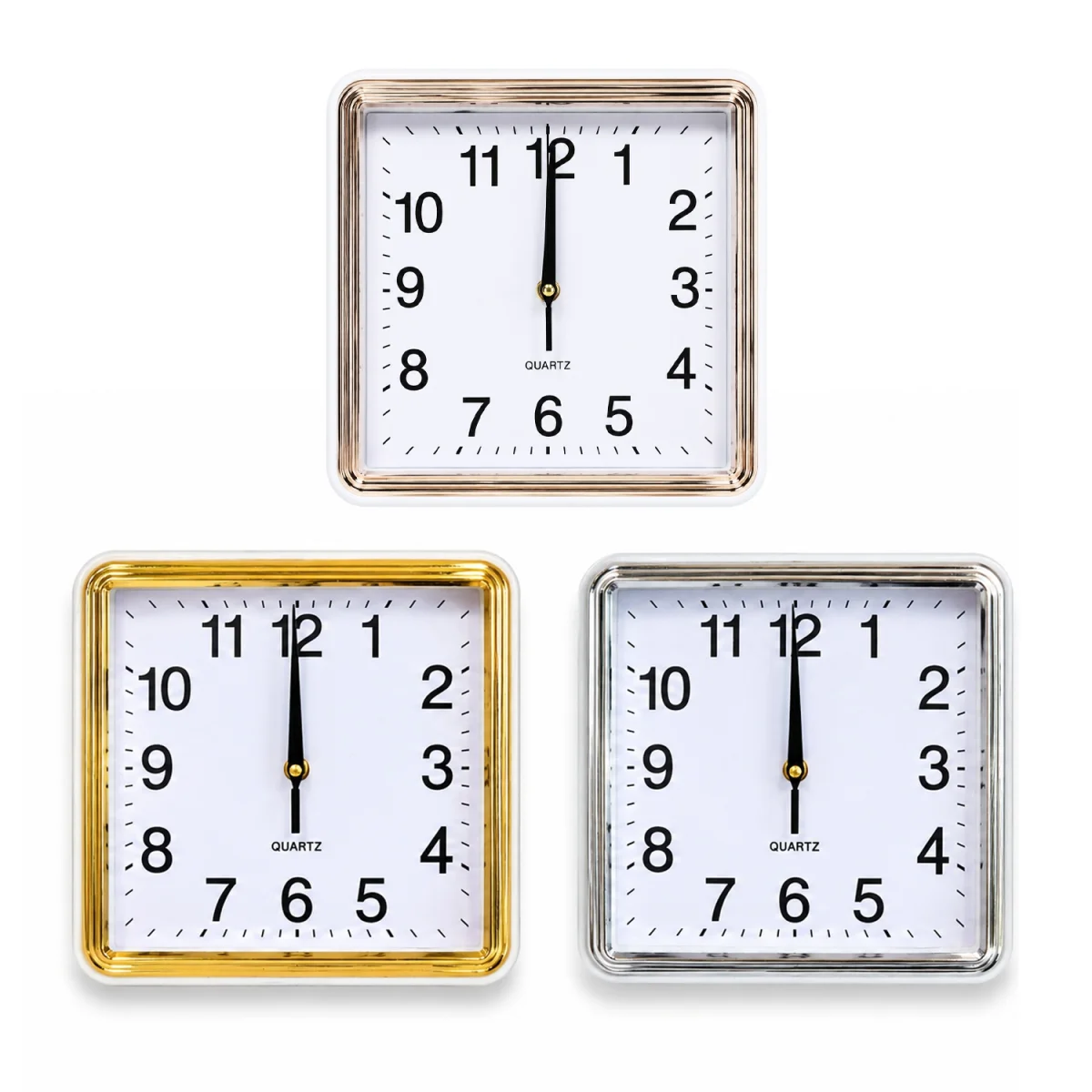RELOJ DE PARED CUADRADO 25CM