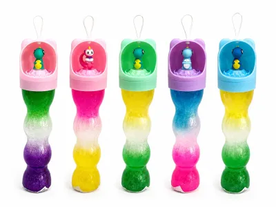 SLIME TUBO ESCARCHADO CON DINOSAURIO (CJX6)