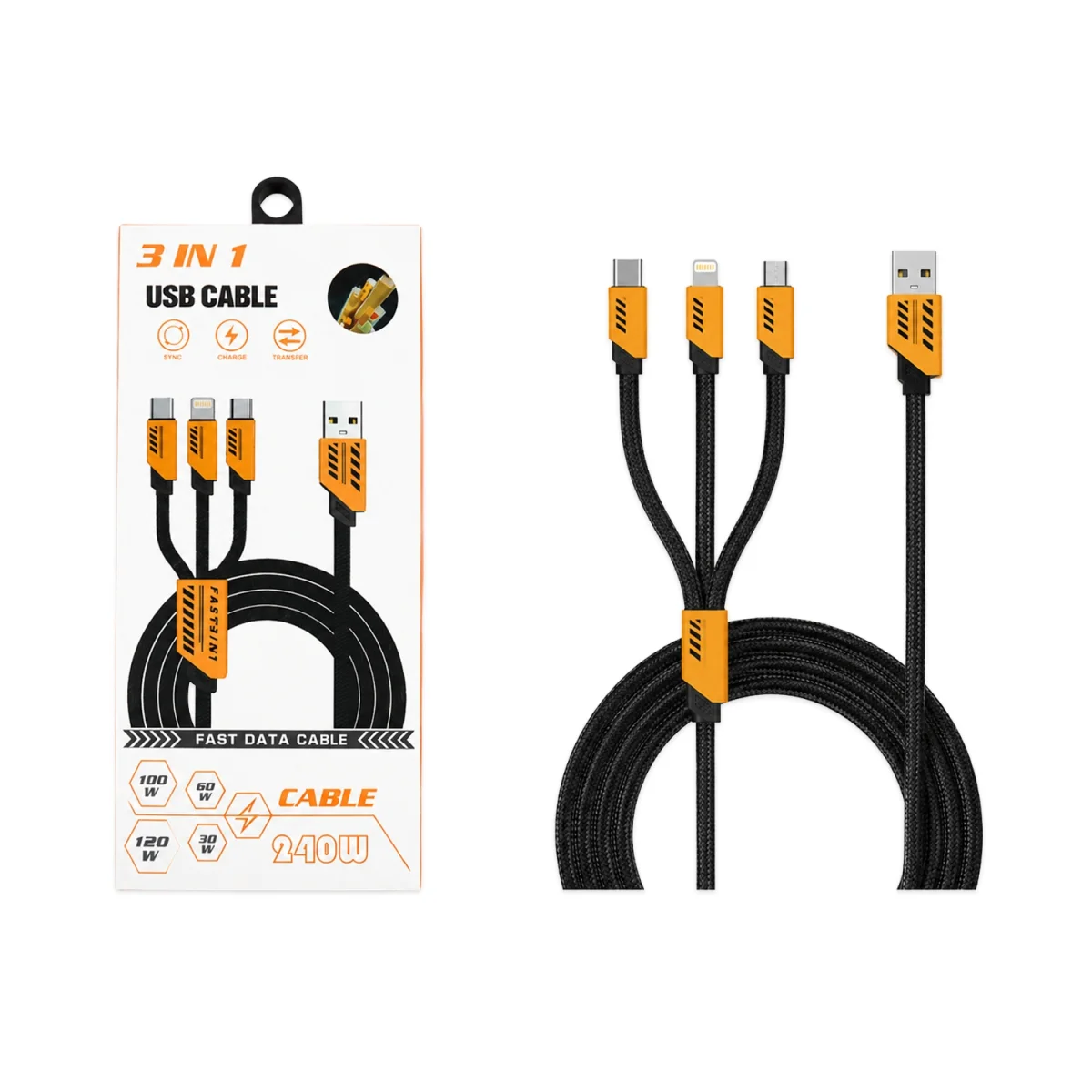 CABLE USB 3 EN 1 (PQTX10)