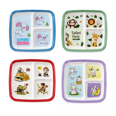 PLATO INFANTIL MELAMINA 3 COMPARTIMENTOS