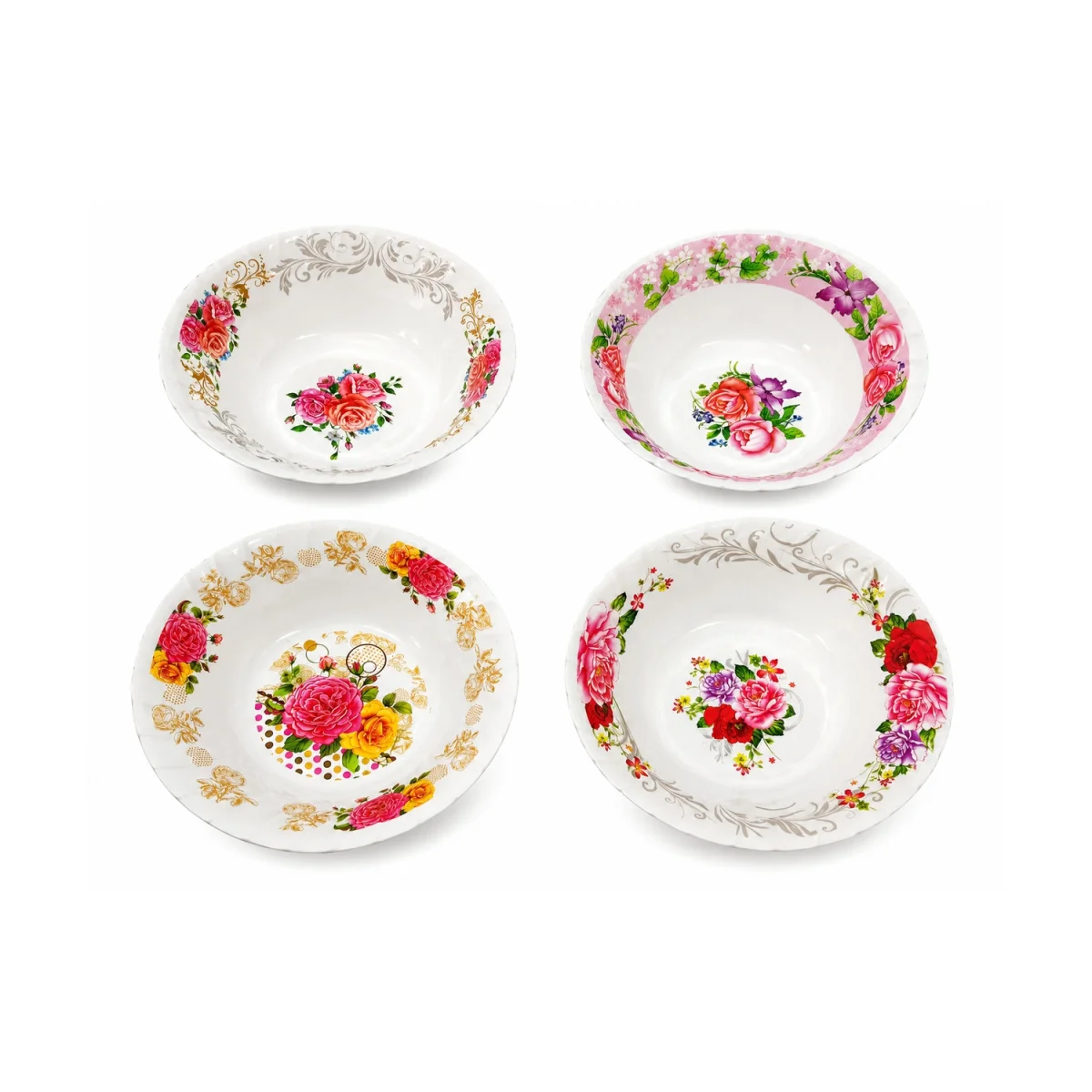 PLATO HONDO MELAMINA FLORES 18CM