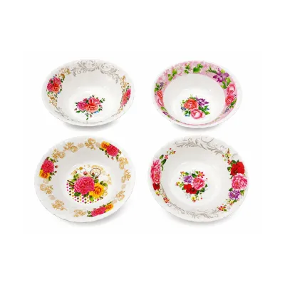PLATO HONDO MELAMINA FLORES 18CM