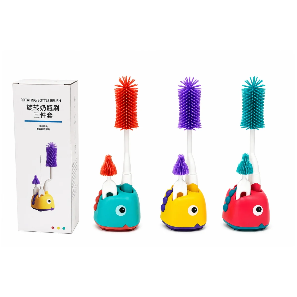 SET CEPILLOS PARA LIMPIAR BOTELLAS X3