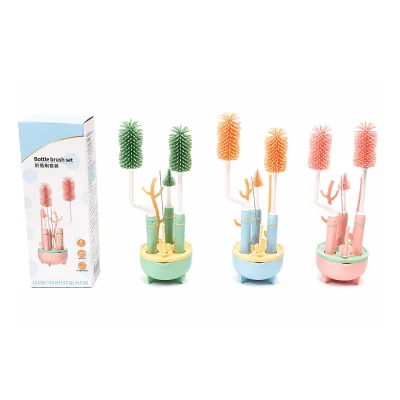 SET CEPILLOS PARA LIMPIAR BOTELLAS X4